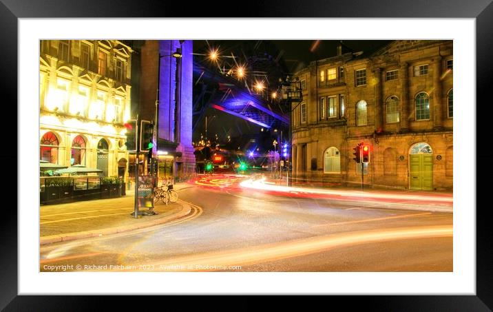 Light Trails Framed Mounted Print by Richard Fairbairn