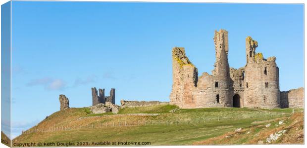 Dunstanburgh Castle, Northumberland Canvas Print by Keith Douglas