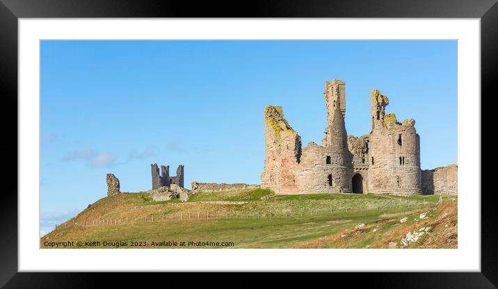 Dunstanburgh Castle, Northumberland Framed Mounted Print by Keith Douglas