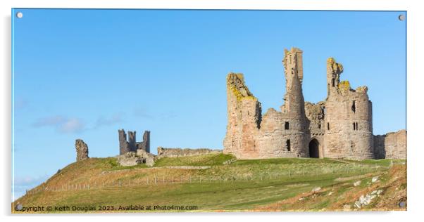 Dunstanburgh Castle, Northumberland Acrylic by Keith Douglas