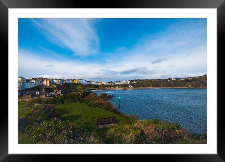 Tenby harbour Pembrokeshire Framed Mounted Print by Julie Tattersfield