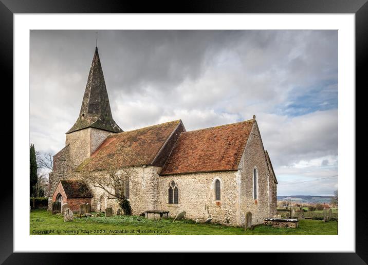 Ancient Beauty: St. Mary's Church in Hinxhill Framed Mounted Print by Jeremy Sage