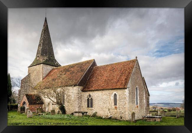 Ancient Beauty: St. Mary's Church in Hinxhill Framed Print by Jeremy Sage