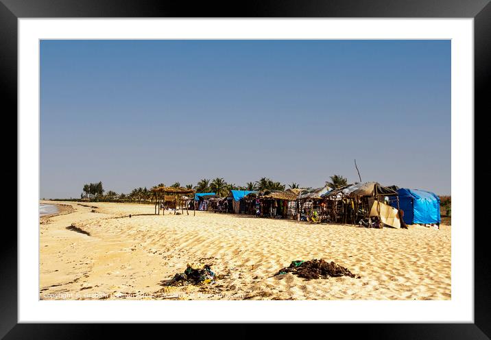 Senegal Beach Market Framed Mounted Print by Graham Lathbury