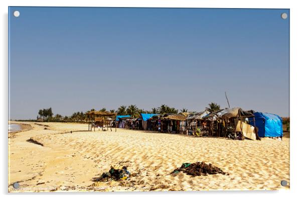 Senegal Beach Market Acrylic by Graham Lathbury