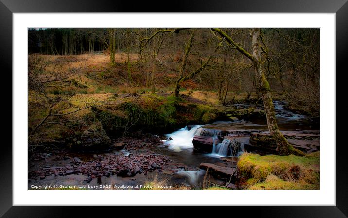 River Taff, Brecon Beacons Framed Mounted Print by Graham Lathbury