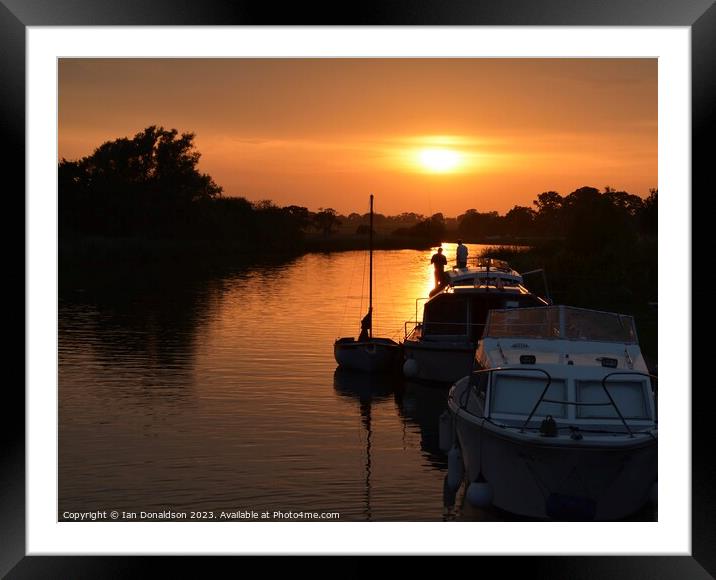 Serenity on the Broads Framed Mounted Print by Ian Donaldson