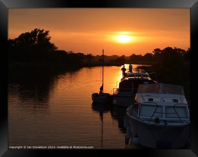 Serenity on the Broads Framed Print by Ian Donaldson