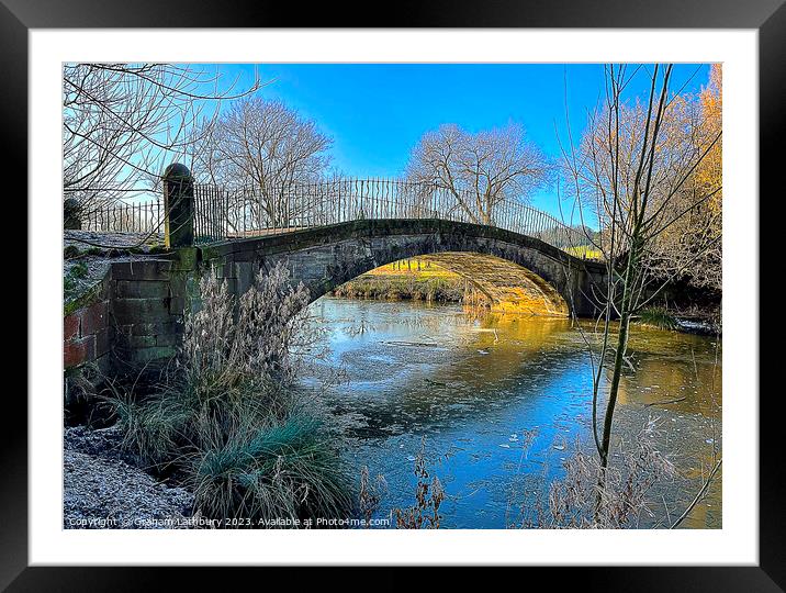Wintry Bridge Framed Mounted Print by Graham Lathbury