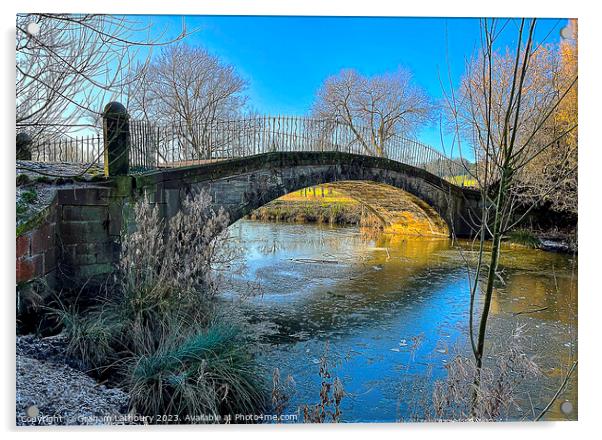 Wintry Bridge Acrylic by Graham Lathbury