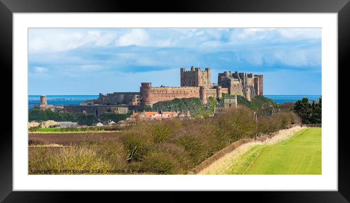Bamburgh Castle Framed Mounted Print by Keith Douglas