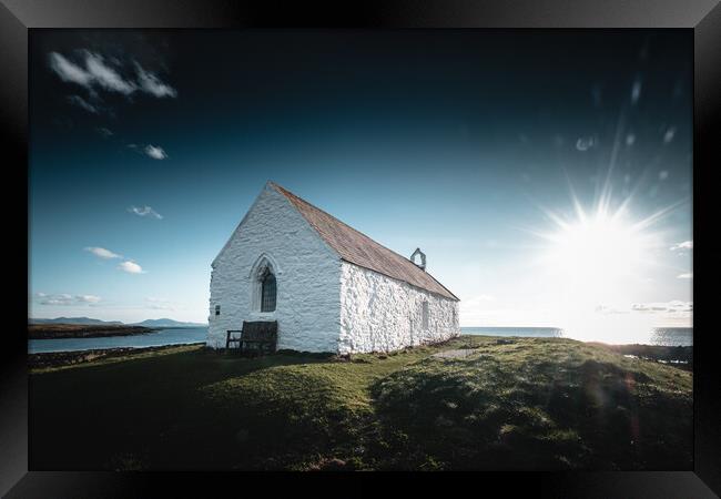 St Cwyfans Church in Anglesey Framed Print by Mark Jones