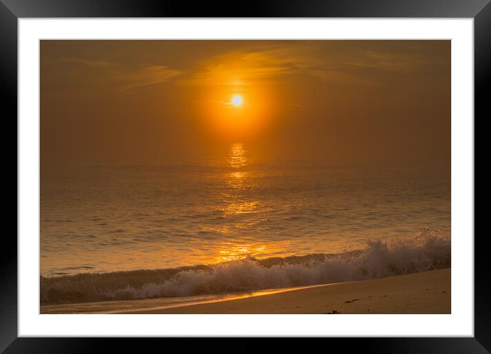 When the fog surprises you at sunrise... Framed Mounted Print by Elzbieta Sosnowski