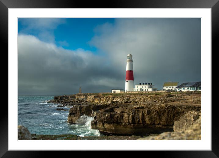 Portland Bill Lighthouse.. Framed Mounted Print by Elzbieta Sosnowski