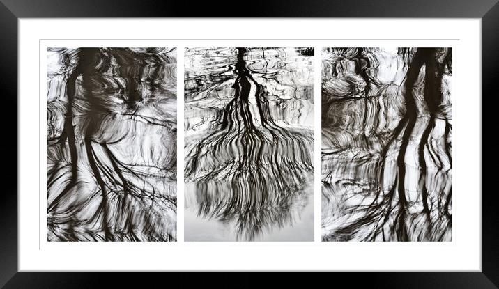 Lapworth Reflections Triptych Framed Mounted Print by Alan Ranger