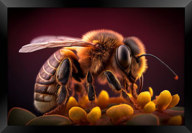 Honey Bee Framed Print by Bahadir Yeniceri