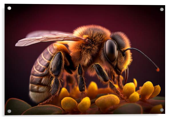 Honey Bee Acrylic by Bahadir Yeniceri