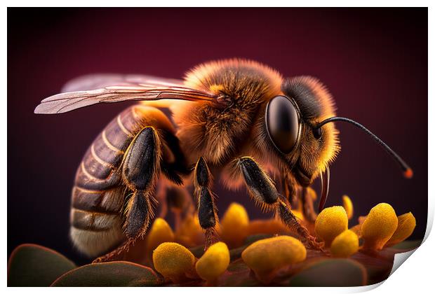 Honey Bee Print by Bahadir Yeniceri