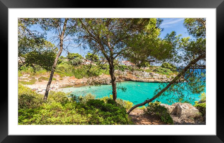 Beautiful beach bay of Cala Anguila Framed Mounted Print by Alex Winter