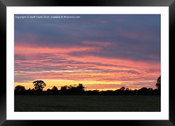Gentle sunset Framed Mounted Print by Geoff Taylor