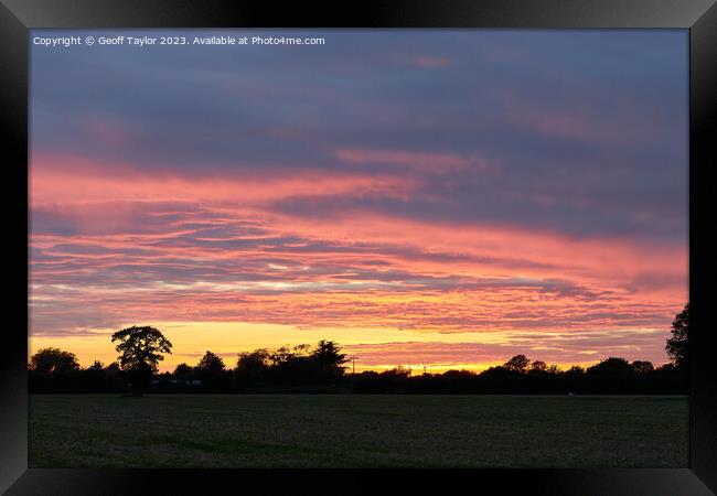 Gentle sunset Framed Print by Geoff Taylor