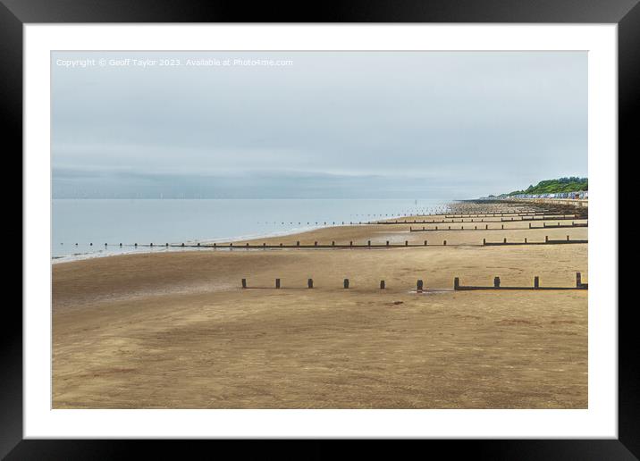 Golden sands of Frinton on Sea Framed Mounted Print by Geoff Taylor