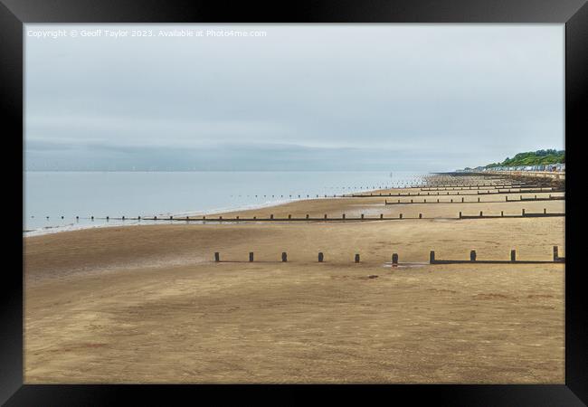 Golden sands of Frinton on Sea Framed Print by Geoff Taylor