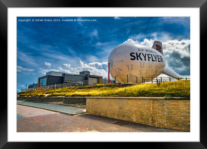 Zip World Skyflyer Wales Framed Mounted Print by Adrian Evans