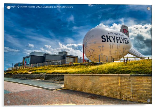 Zip World Skyflyer Wales Acrylic by Adrian Evans