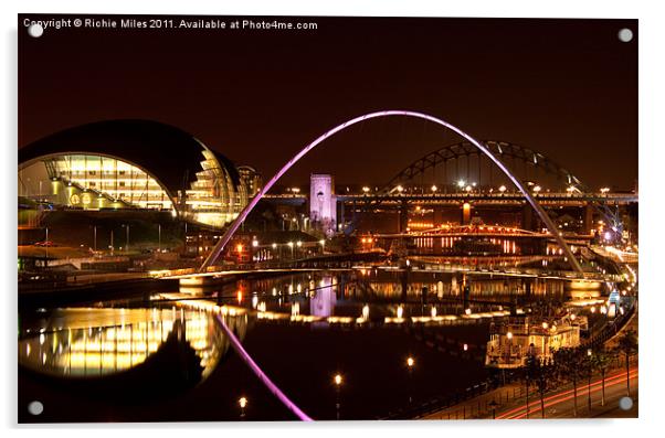 Tyne Bridges Acrylic by Richie Miles