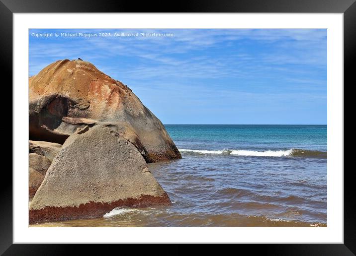 Beautiful rocks at the beaches of the tropical paradise island S Framed Mounted Print by Michael Piepgras
