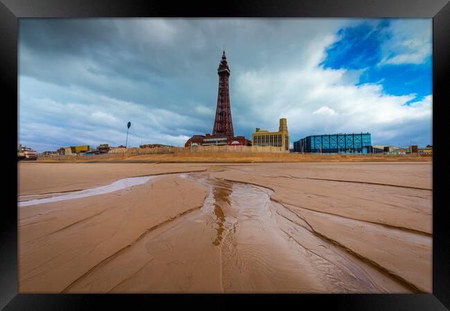Blackpool Beach At Low Tide Version 2 Framed Print by Phil Durkin DPAGB BPE4