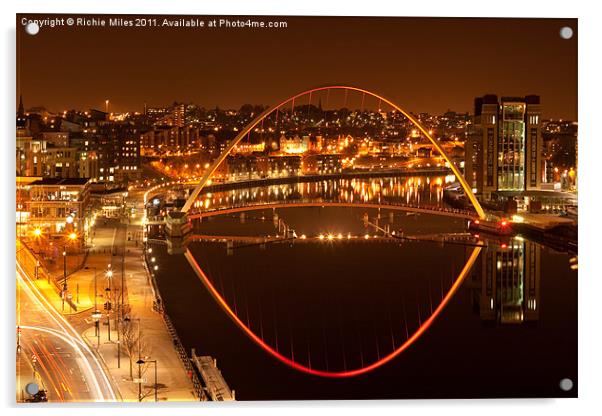 Millenium Eye Gateshead Acrylic by Richie Miles