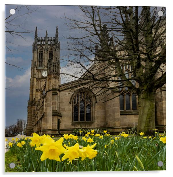 Leeds 03 - Leeds Minster Acrylic by Glen Allen