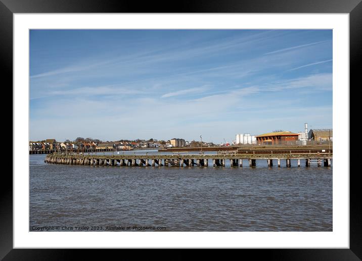 Great Yarmouth harbour entrance Framed Mounted Print by Chris Yaxley