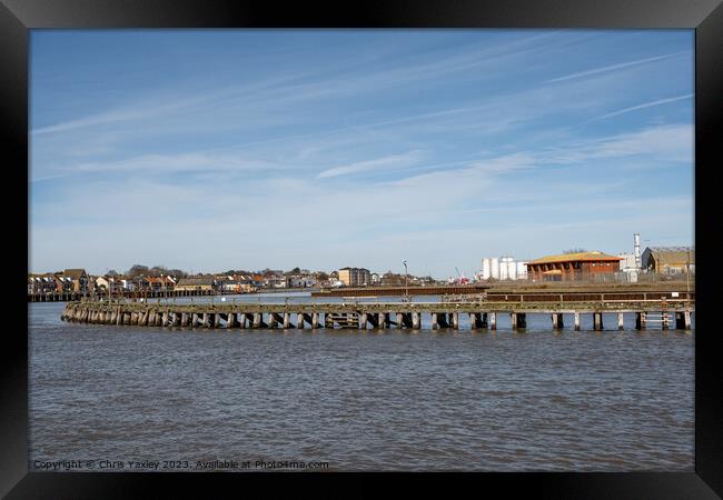 Great Yarmouth harbour entrance Framed Print by Chris Yaxley