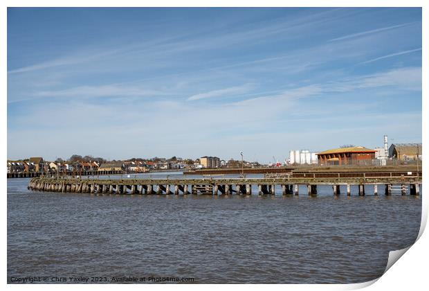 Great Yarmouth harbour entrance Print by Chris Yaxley