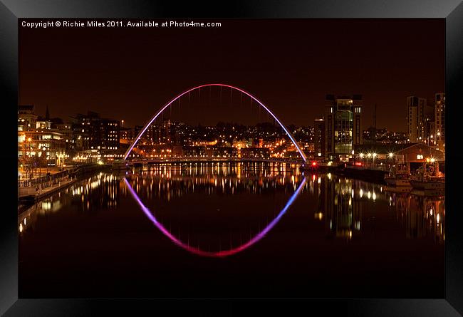 Millenium bridge Gateshead Framed Print by Richie Miles