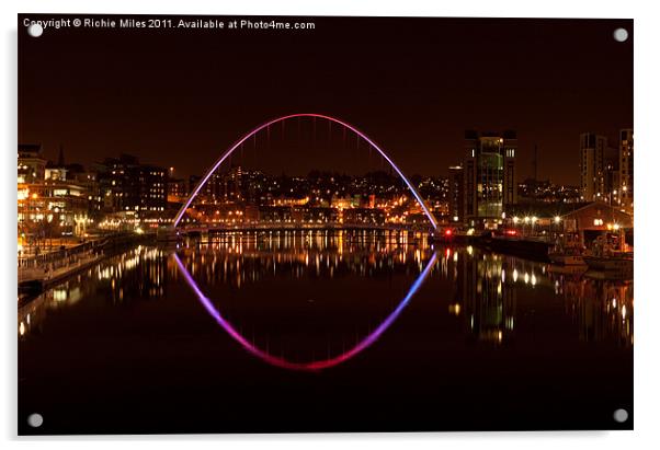 Millenium bridge Gateshead Acrylic by Richie Miles