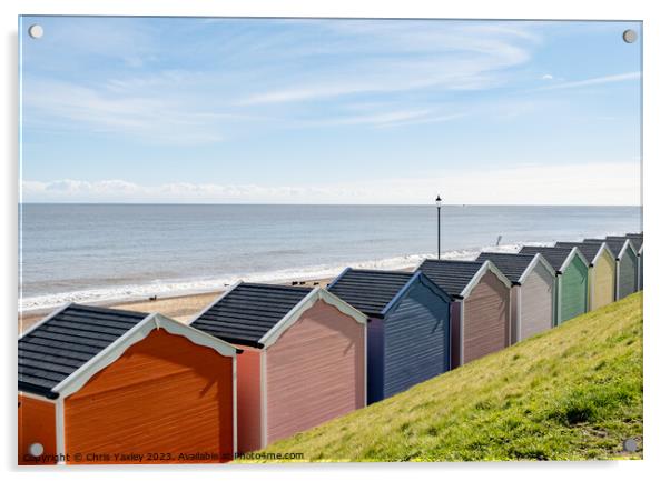 Gorleston Beach huts, Norfolk Acrylic by Chris Yaxley