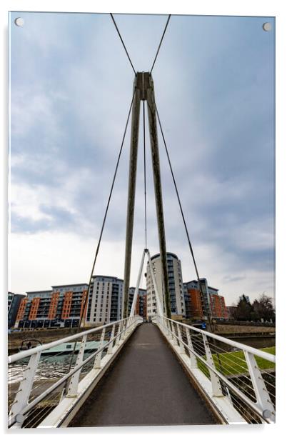 Knights Way Bridge - Leeds Armouries  Acrylic by Glen Allen
