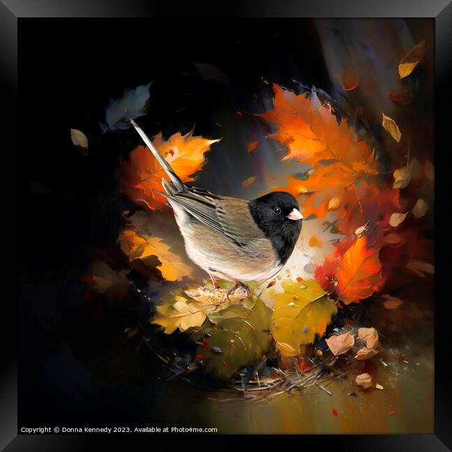 Autumn Whirlwind Framed Print by Donna Kennedy