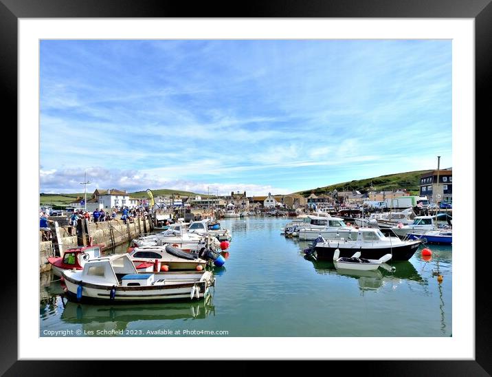 Westbay harbour  Framed Mounted Print by Les Schofield