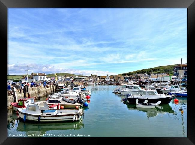 Westbay harbour  Framed Print by Les Schofield