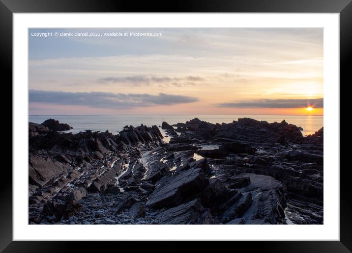 Majestic Sunset over the Atlantic Framed Mounted Print by Derek Daniel