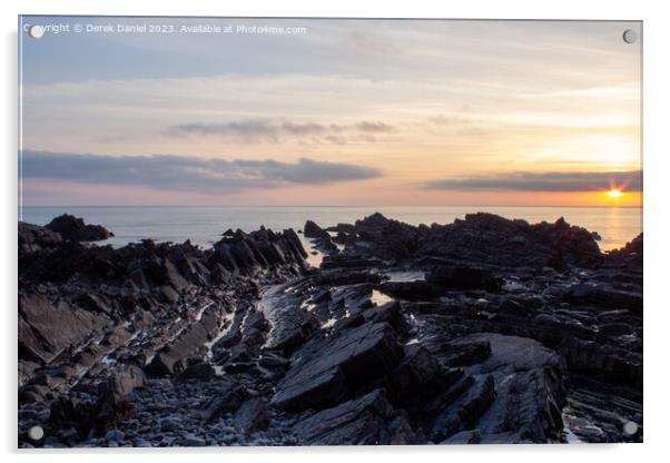 Majestic Sunset over the Atlantic Acrylic by Derek Daniel