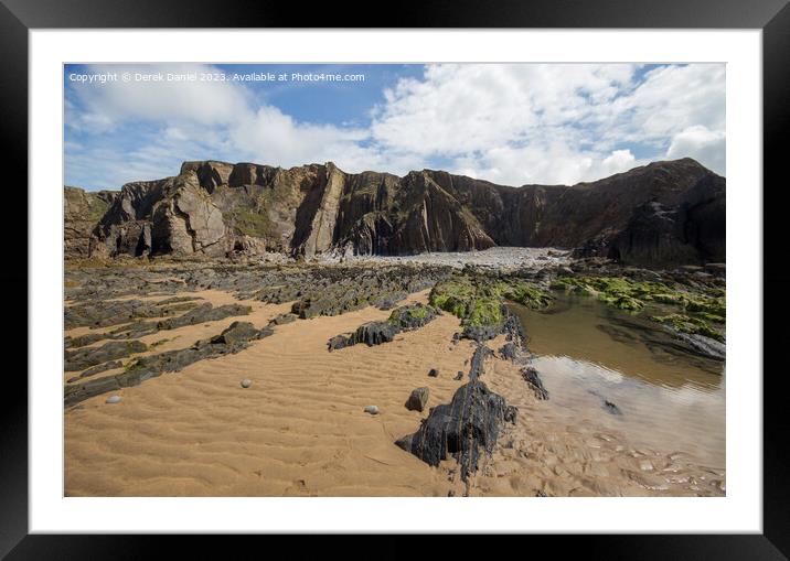 Majestic Sandymouth Seascapes Framed Mounted Print by Derek Daniel
