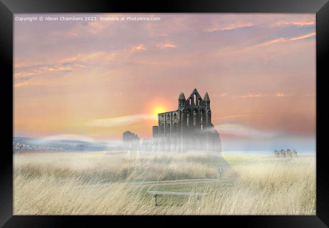 Whitby Abbey  Framed Print by Alison Chambers