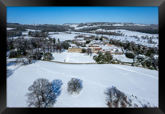 Winter At Cannon Hall Framed Print by Apollo Aerial Photography