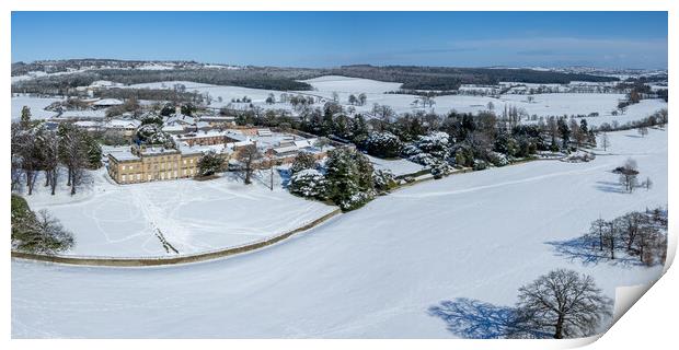 Cannon Hall Winter Snow Print by Apollo Aerial Photography